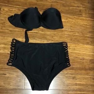 Vintage High-Waisted Bikini Set